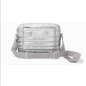 Dagne Dover Micah Crossbody in metallic silver